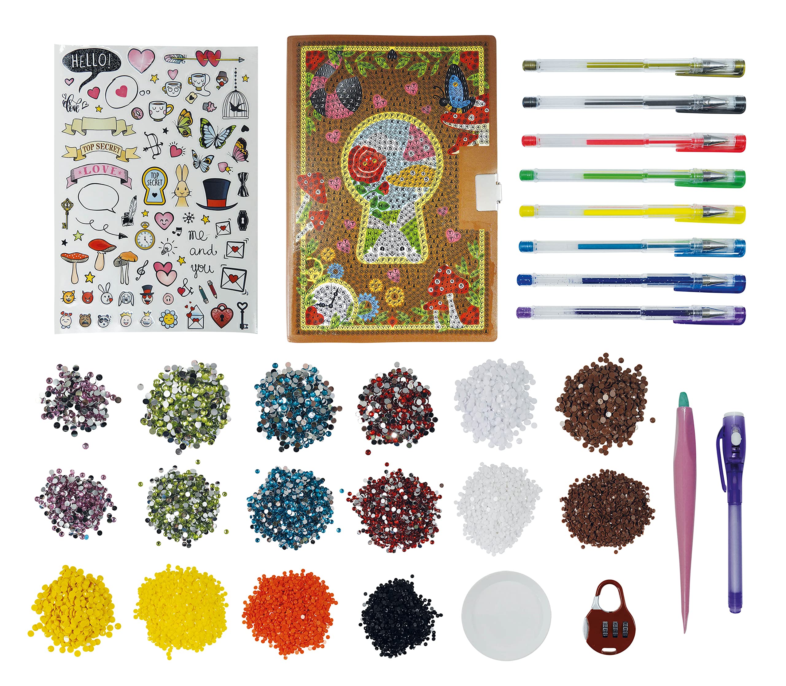 buki-nb003-carnet-secret-cadenas-journal-intime-strass-fille image 4