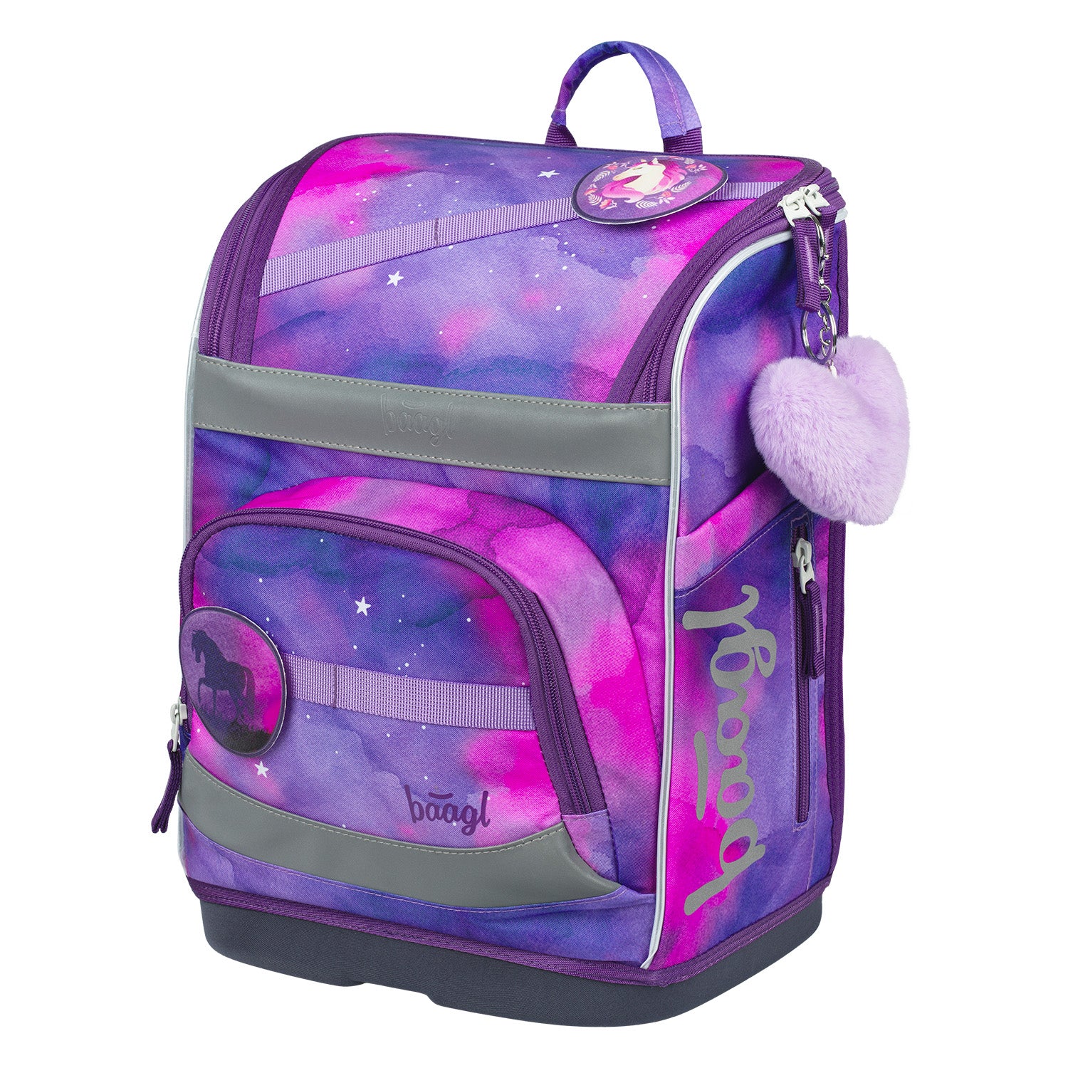 baagl-zippy-plus-horse-cartable-fille-21-l-badges-interchangeables image 2