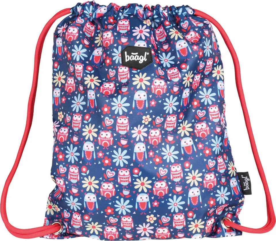 baagl-gym-sacks-sac-de-gym-happy-owls-hiboux image 1