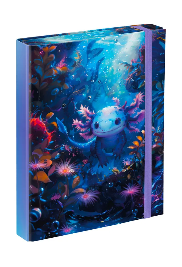 baagl-axolotl-a5-chemise-lastique-cole image 1