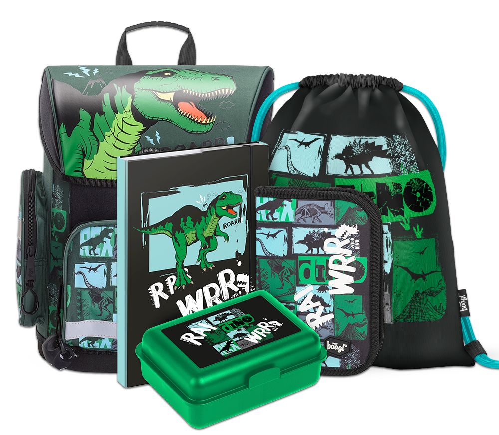 baagl-dino-ii-kit-scolaire-cartable-3-pi-ces image 1