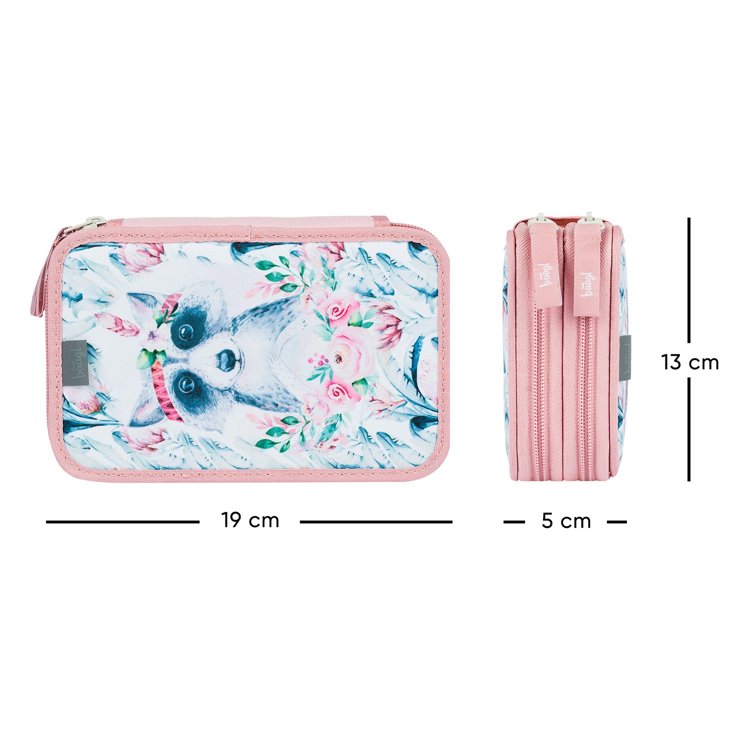 baagl-raccoon-trousse-double-2-compartiments-raton-laveur-vide image 5