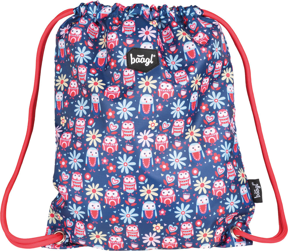 baagl-gym-sacks-sac-de-gym-happy-owls-hiboux image 1