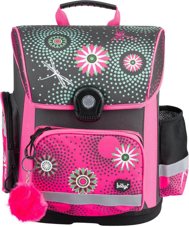 baagl-classic-flowers-cartable-18-l-fille-ergonomique image 1