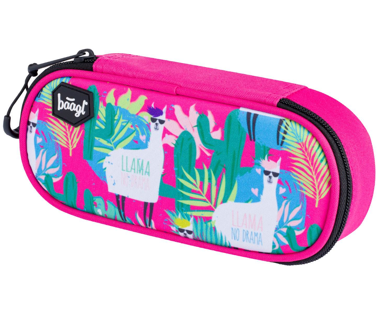 baagl-llama-trousse-scolaire-compacte-rigide-vide image 1