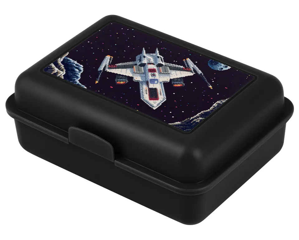 baagl-pixel-space-lunch-box-enfant-noire-compartiment image 1