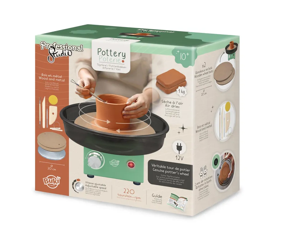 buki-tour-de-potier-lectrique-enfant-adulte-1kg-terre image 1