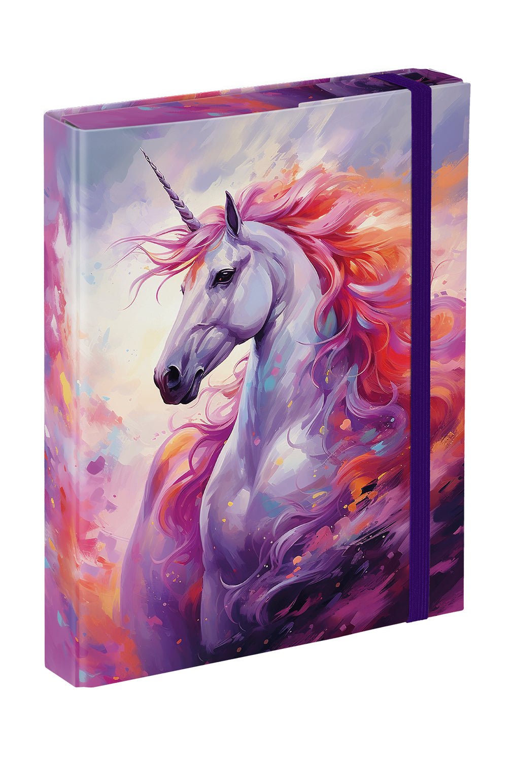 baagl-royal-unicorn-chemise-a5-lastique-licorne image 1