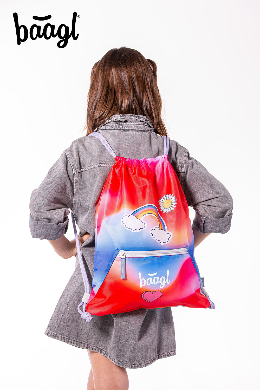 baagl-rainbow-red-sac-gym-enfant-poche-zipp-e image 4