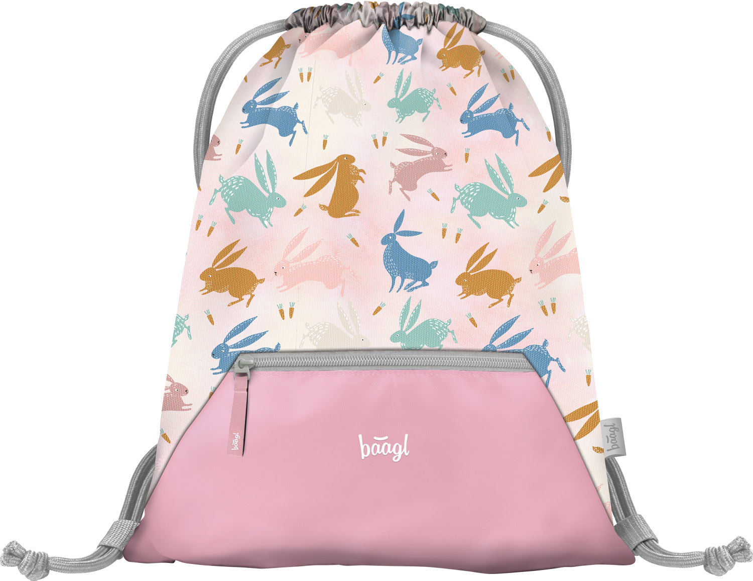 baagl-gym-sacks-sac-de-gym-bunny-poche-zip-lapin image 1