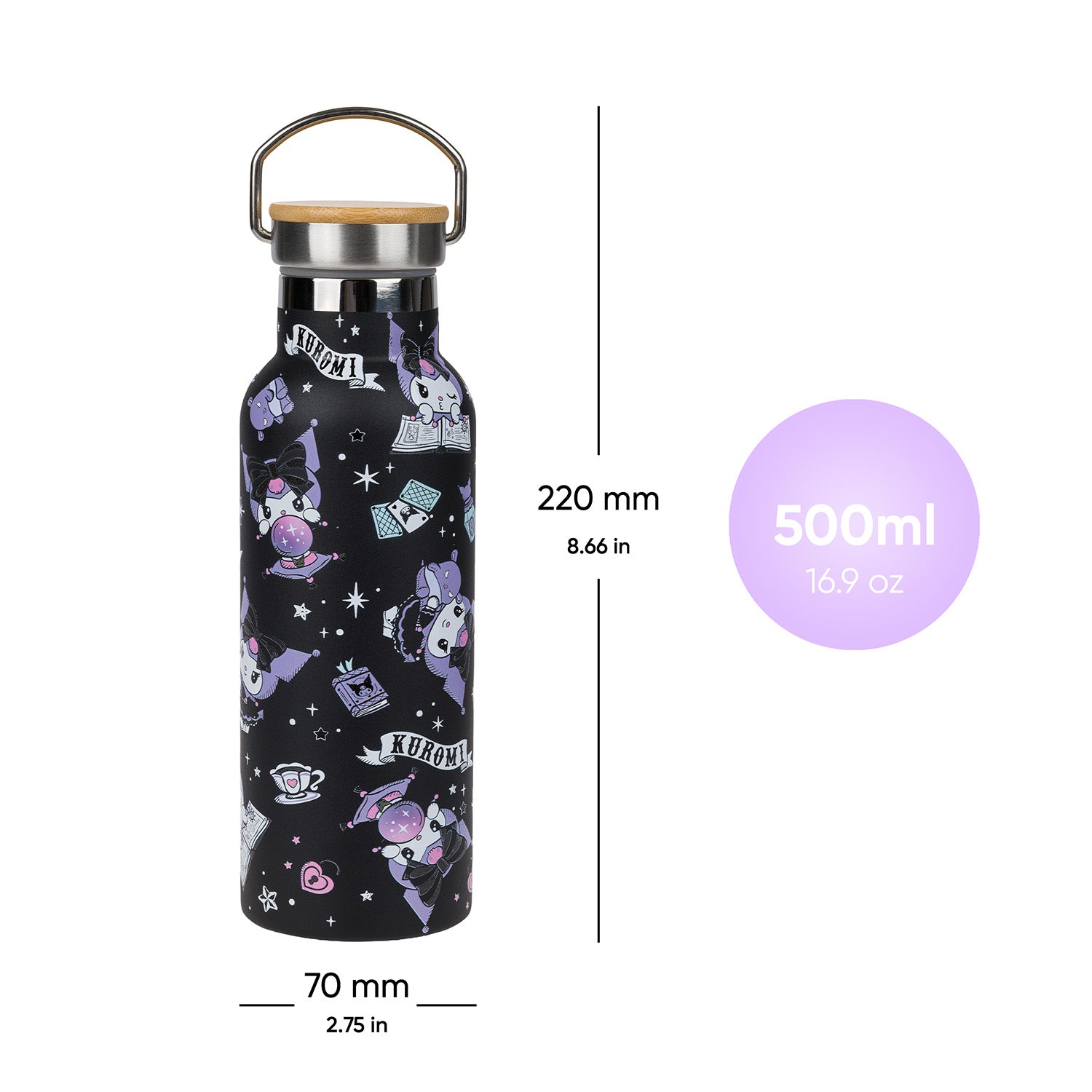 baagl-kuromi-fortune-dream-gourde-isotherme-500-ml image 5