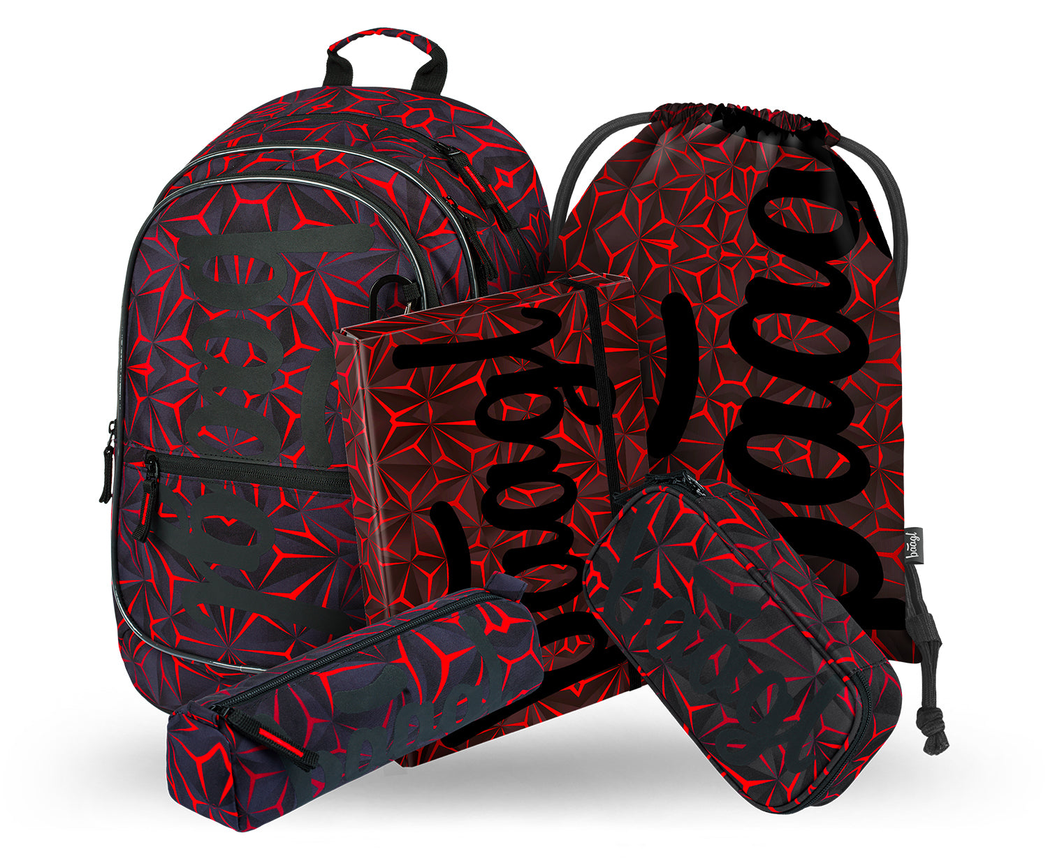 baagl-core-red-polygon-ii-set-scolaire-25-l-complet image 1