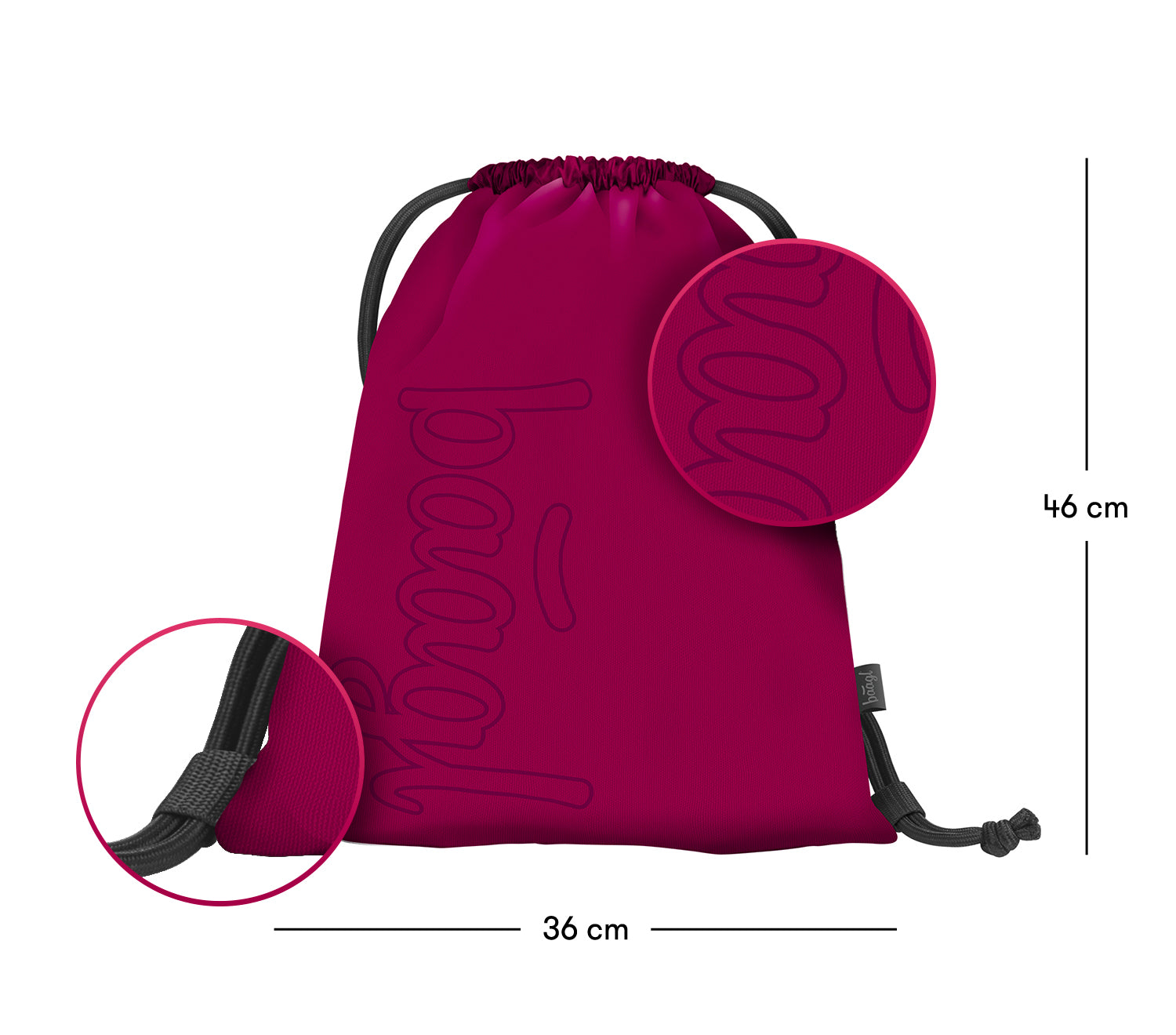 baagl-ruby-sac-de-gym-enfant-sport-rouge image 3