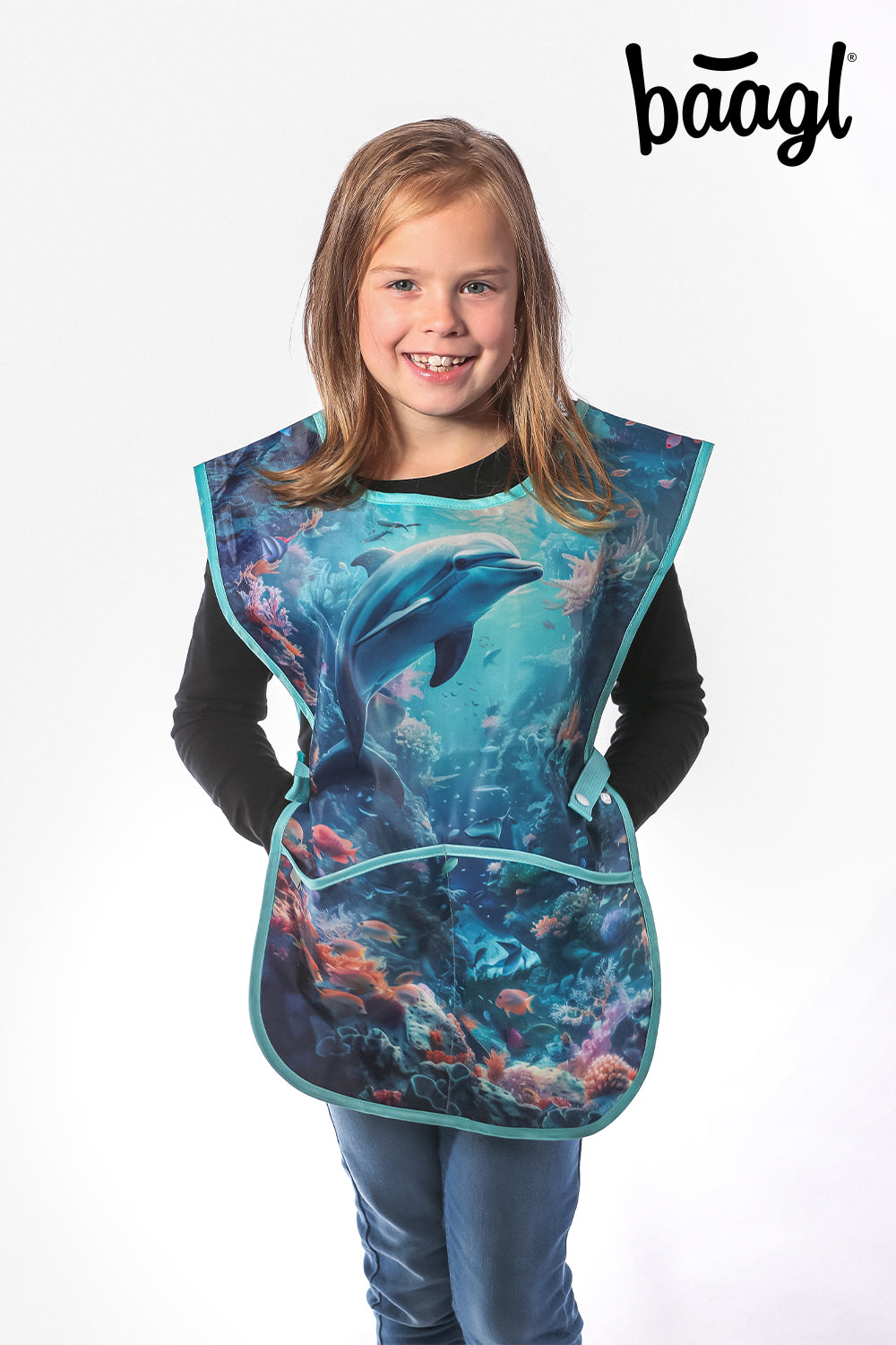 baagl-dolphin-tablier-enfant-dauphin-poches-lavable image 5