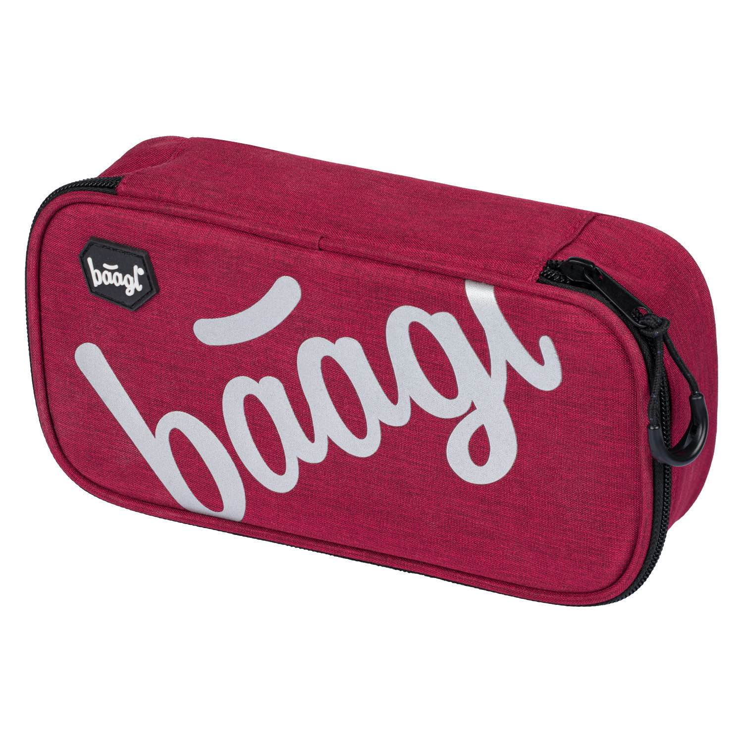 baagl-etui-logo-bordeaux-trousse-scolaire-double-rabat image 1
