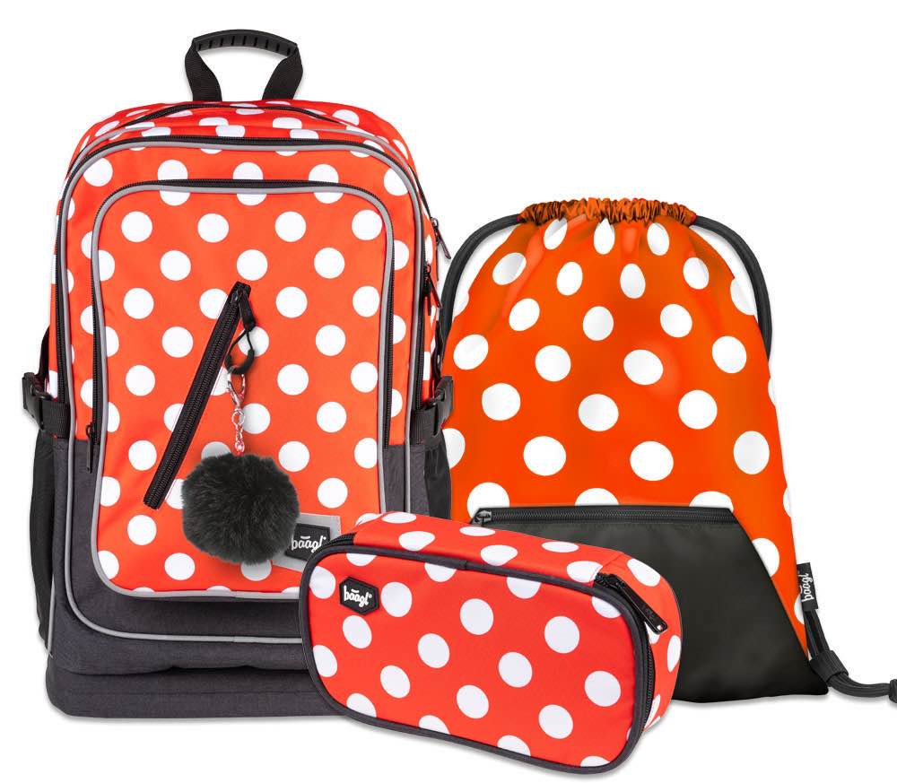 baagl-school-sets-cartable-cubic-dots-29-l-set-3-pi-ces-fille image 1