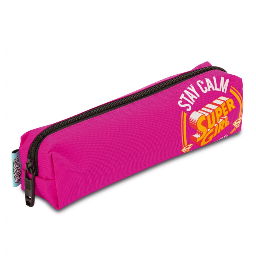 baagl-supergirl-stay-calm-trousse-tudiante-zip image 3