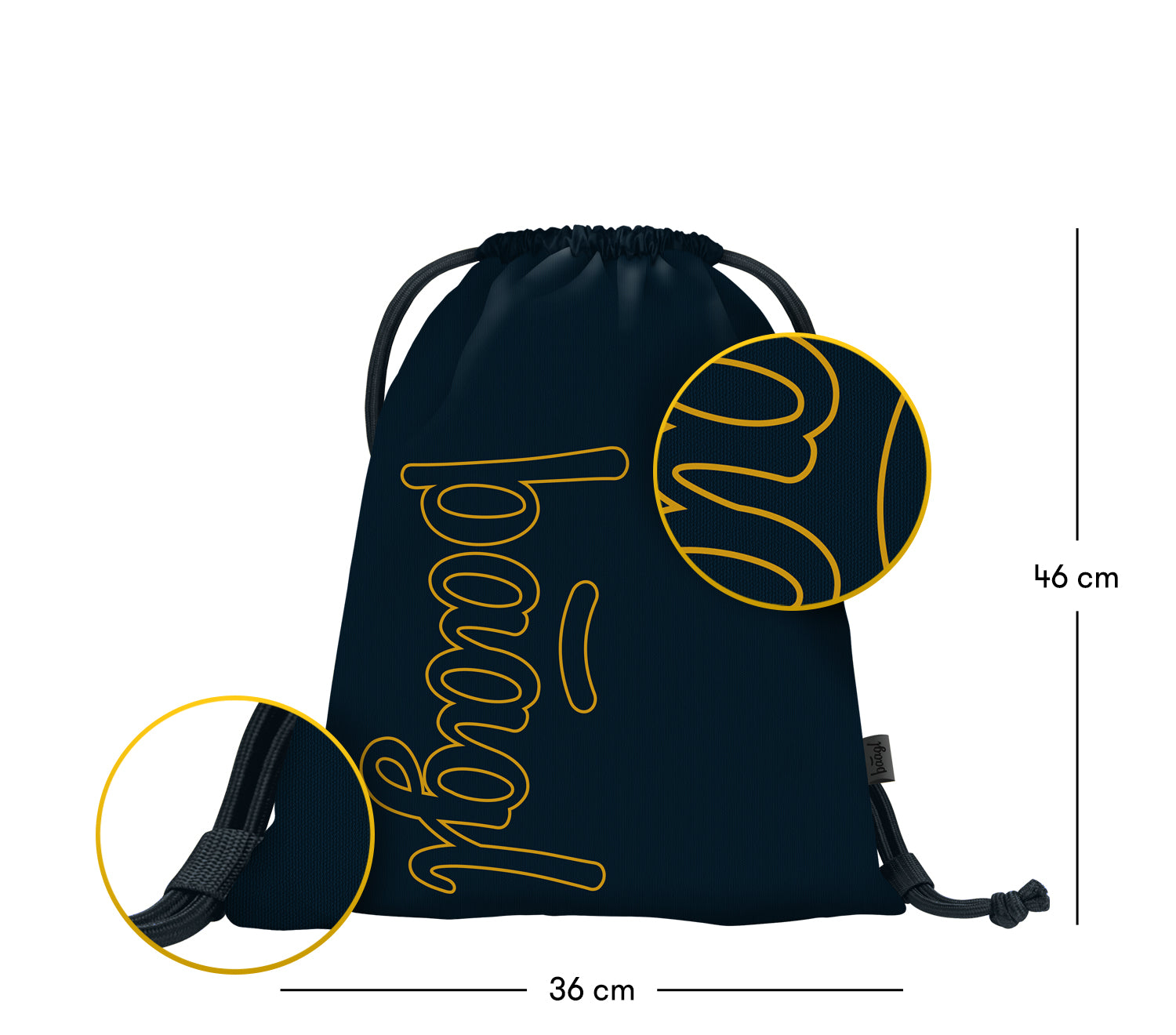 baagl-lux-sac-gym-enfant-chaussures-sport-lavable image 3