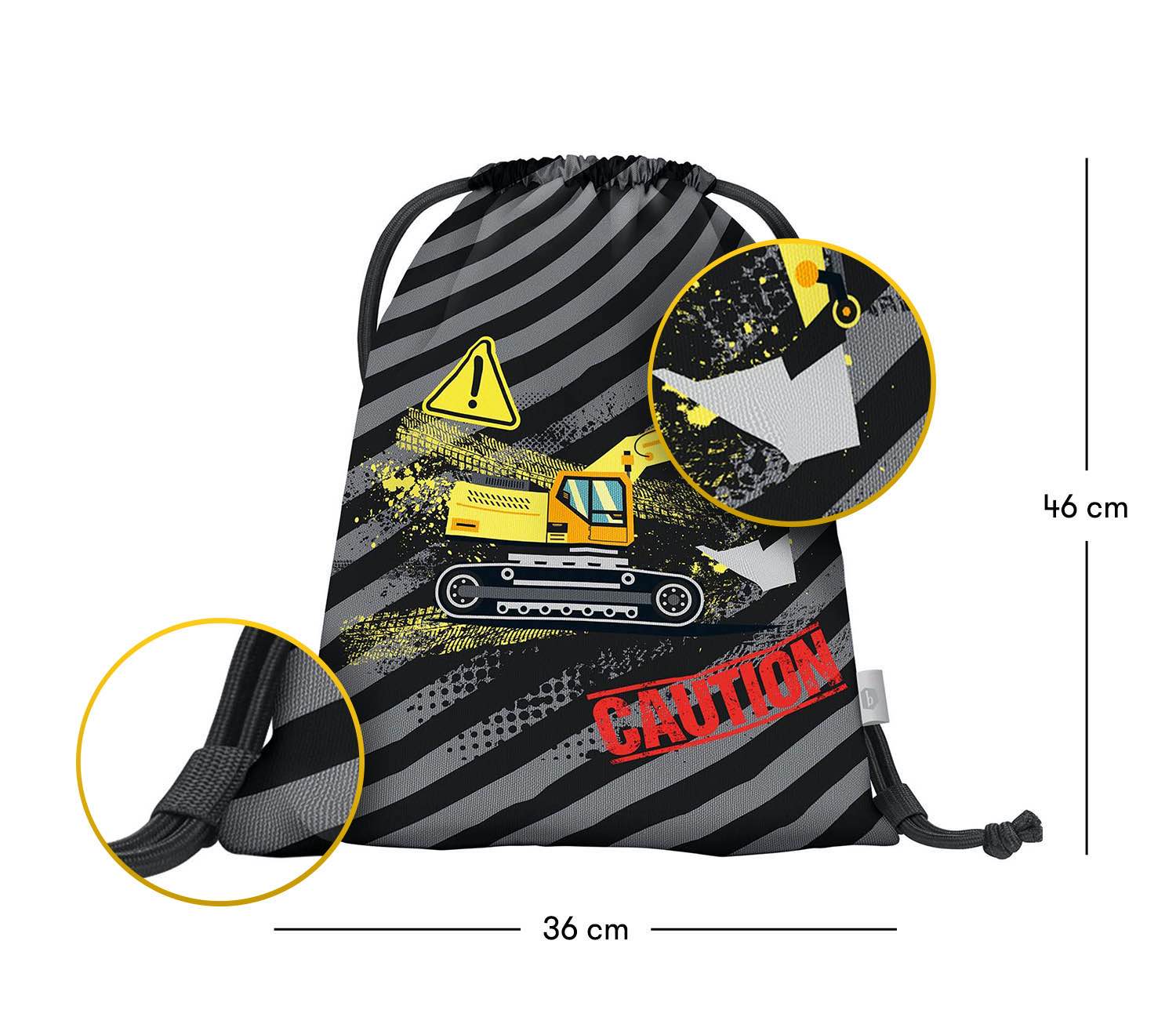 baagl-digger-sac-gym-enfant-lavable-cordons image 3
