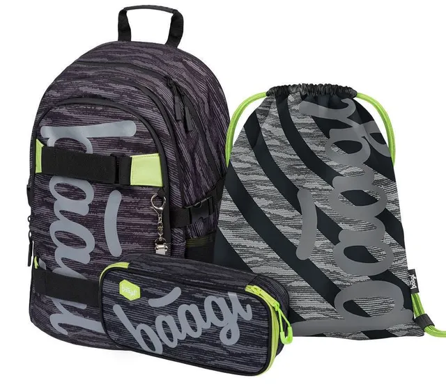 baagl-skate-grey-set-scolaire-3-pi-ces-ergonomique-25l image 1