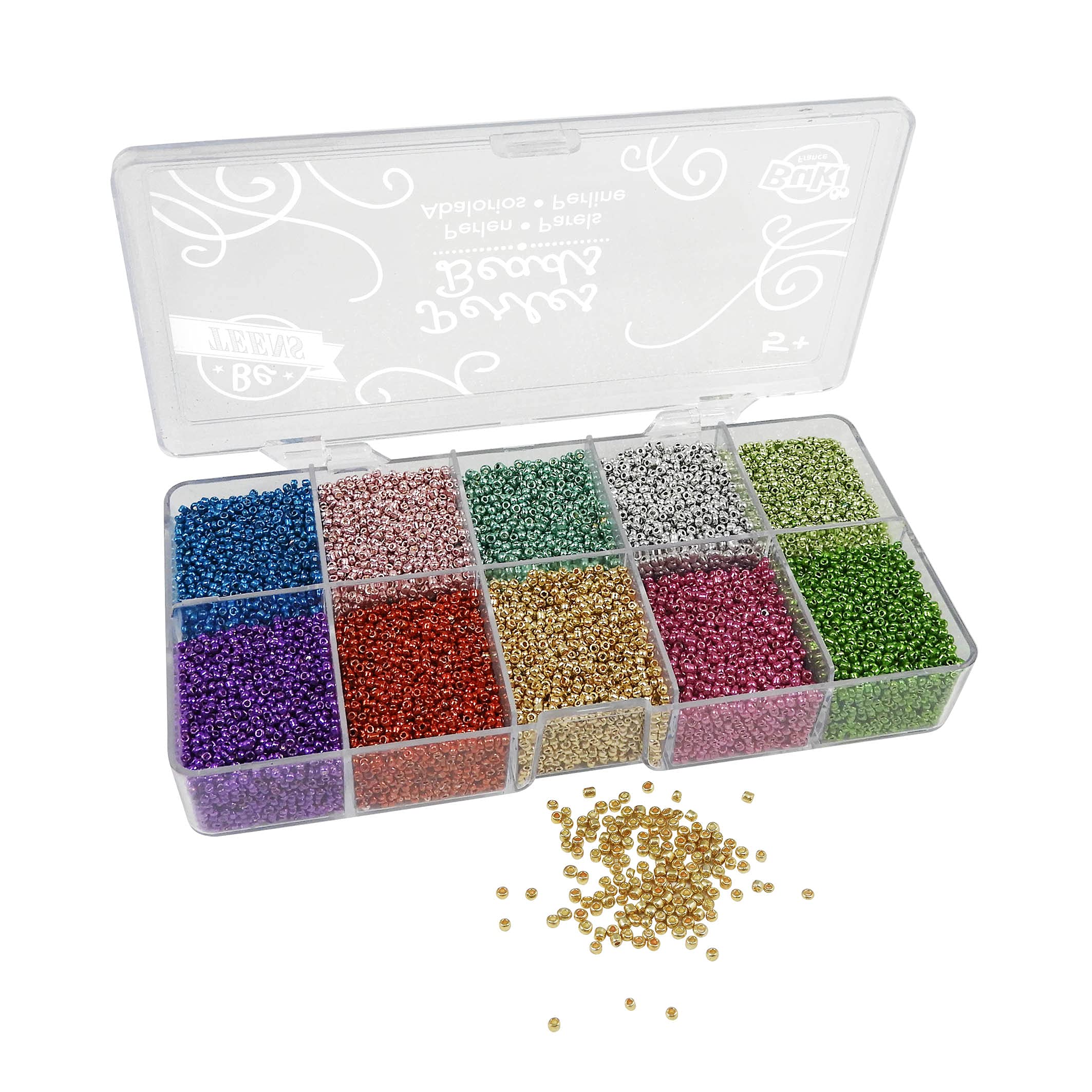buki-pe013-bo-te-de-perles-m-talliques-10-couleurs-bijoux image 2