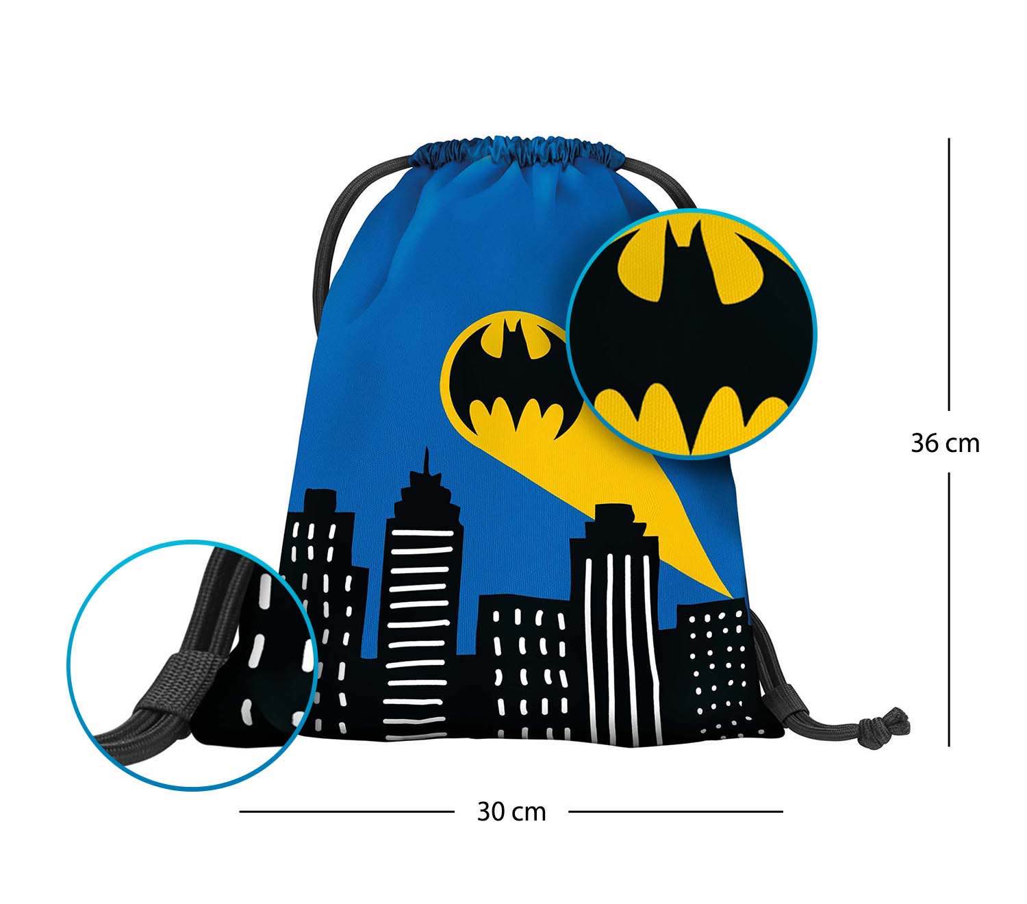 baagl-batman-blue-light-sac-gym-maternelle-batman-lavable image 3