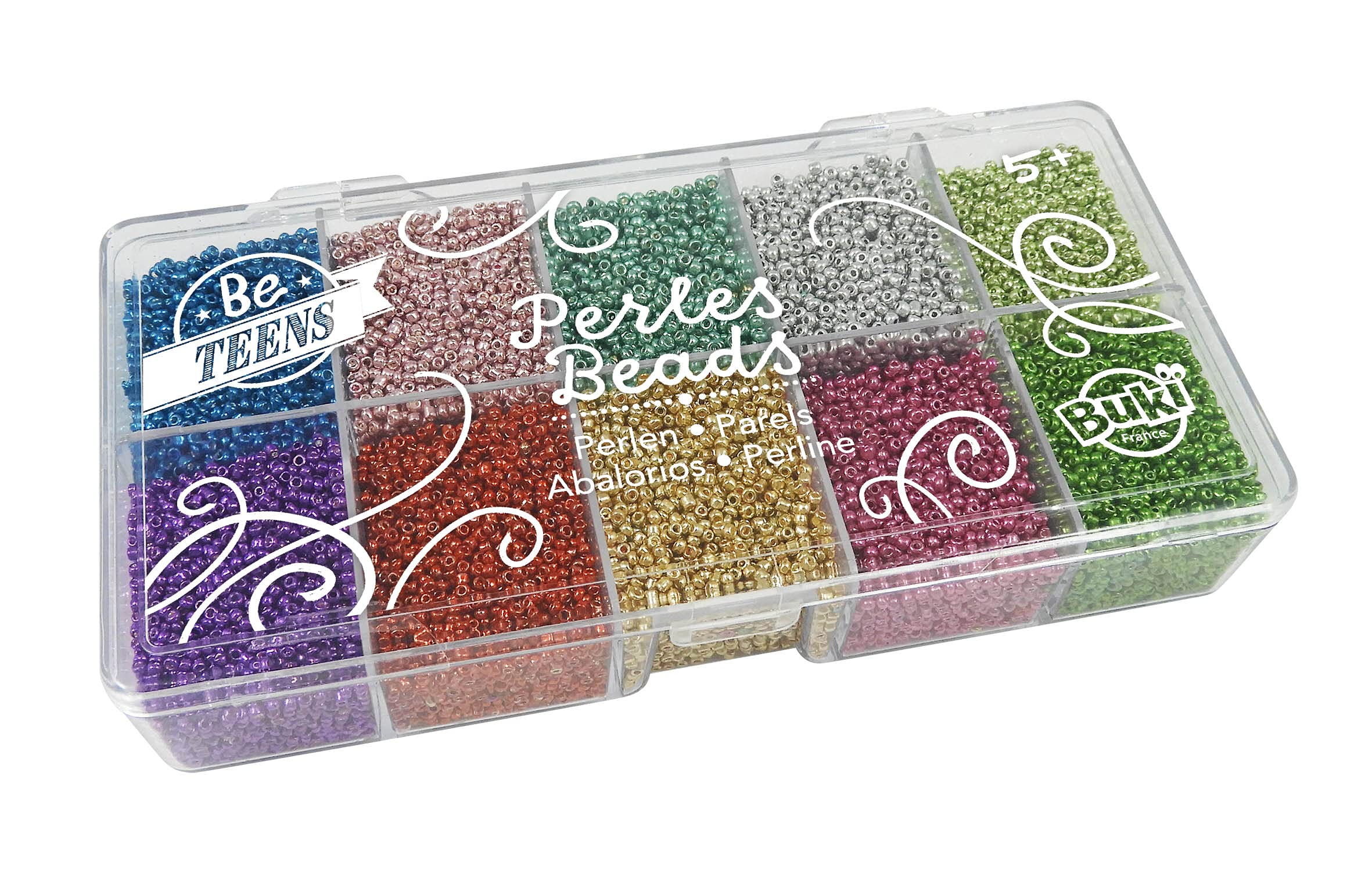 buki-pe013-bo-te-de-perles-m-talliques-10-couleurs-bijoux image 1