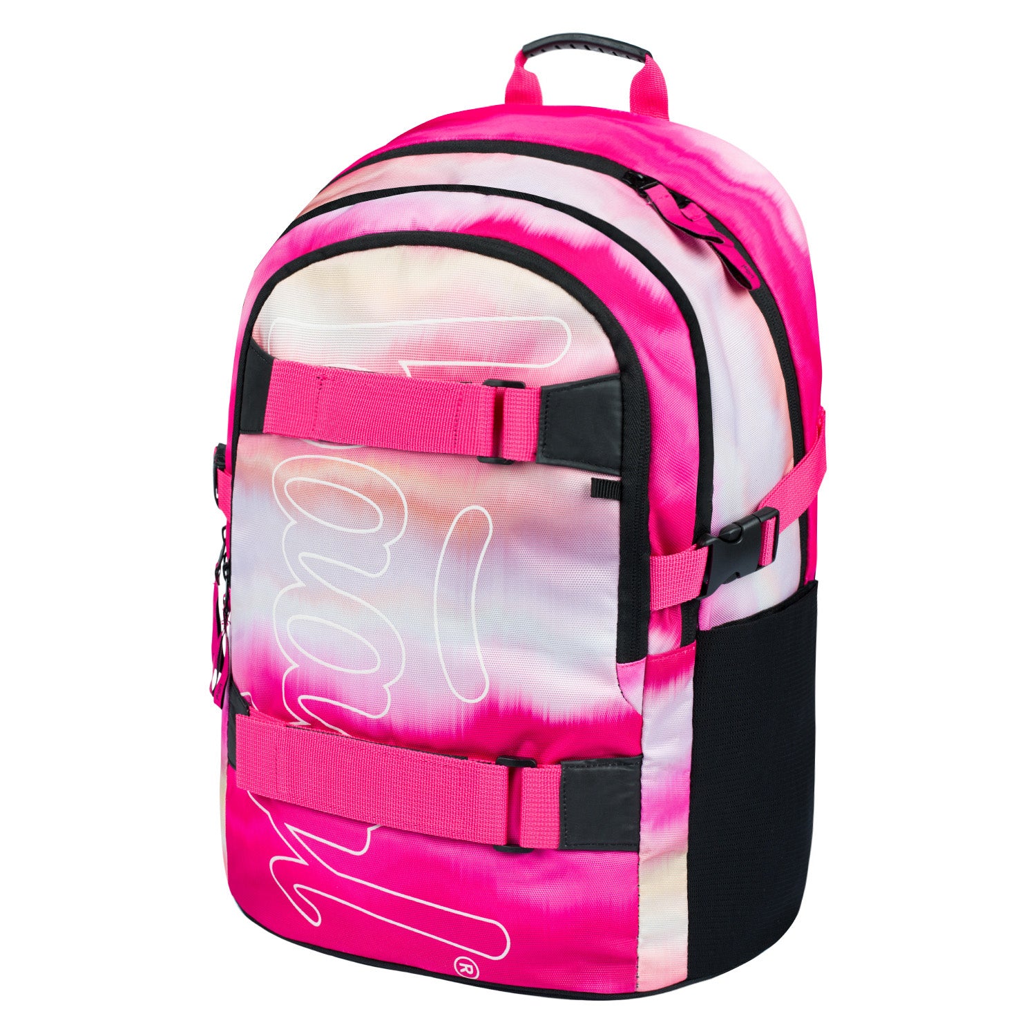 baagl-skate-pink-stripes-sac-dos-scolaire-25-l-rose image 2