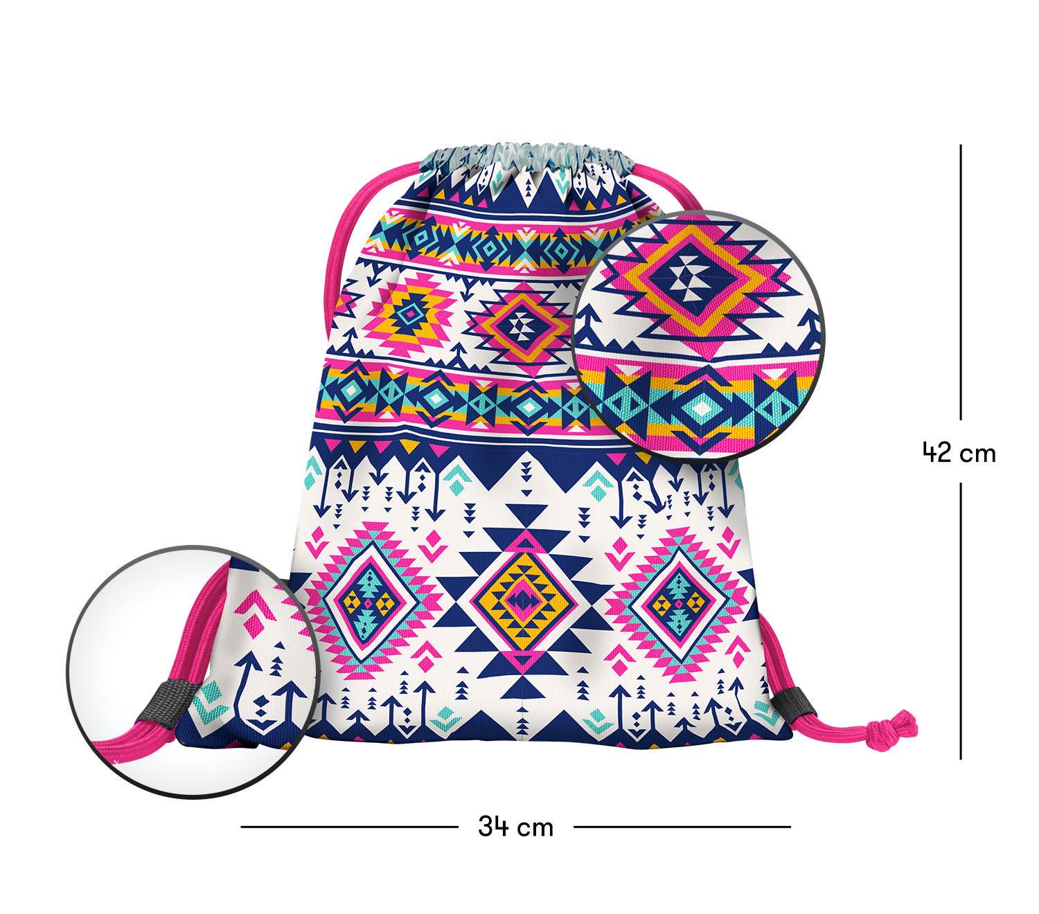 baagl-boho-sac-de-gym-enfant-sac-chaussures-lavable image 3