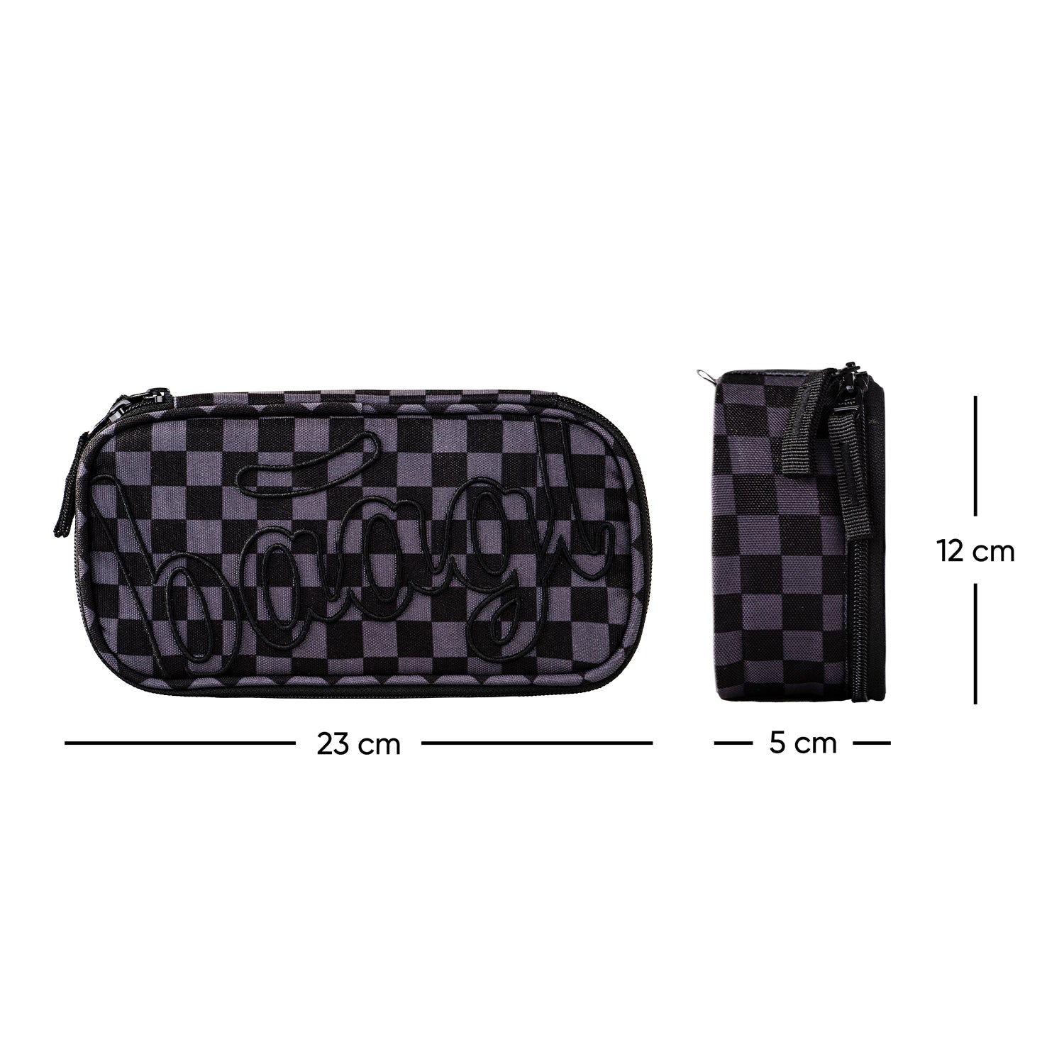 baagl-ska-grey-trousse-scolaire-grise-rigide-vide image 4