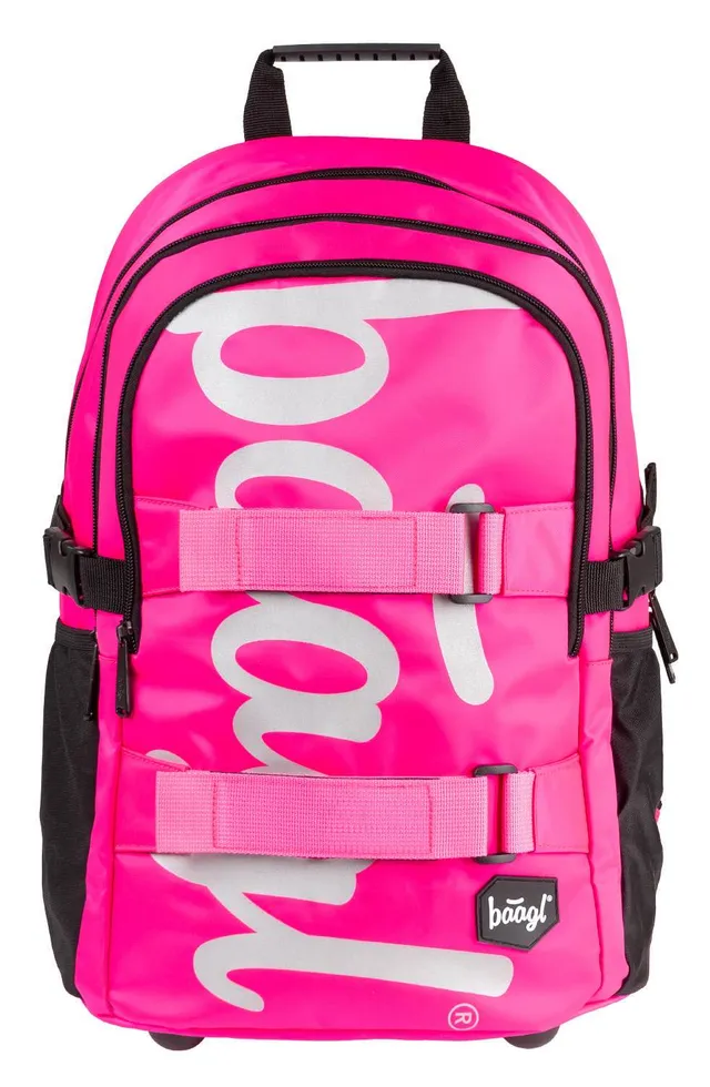 baagl-skate-sac-dos-scolaire-pink-25-l-tanche image 1
