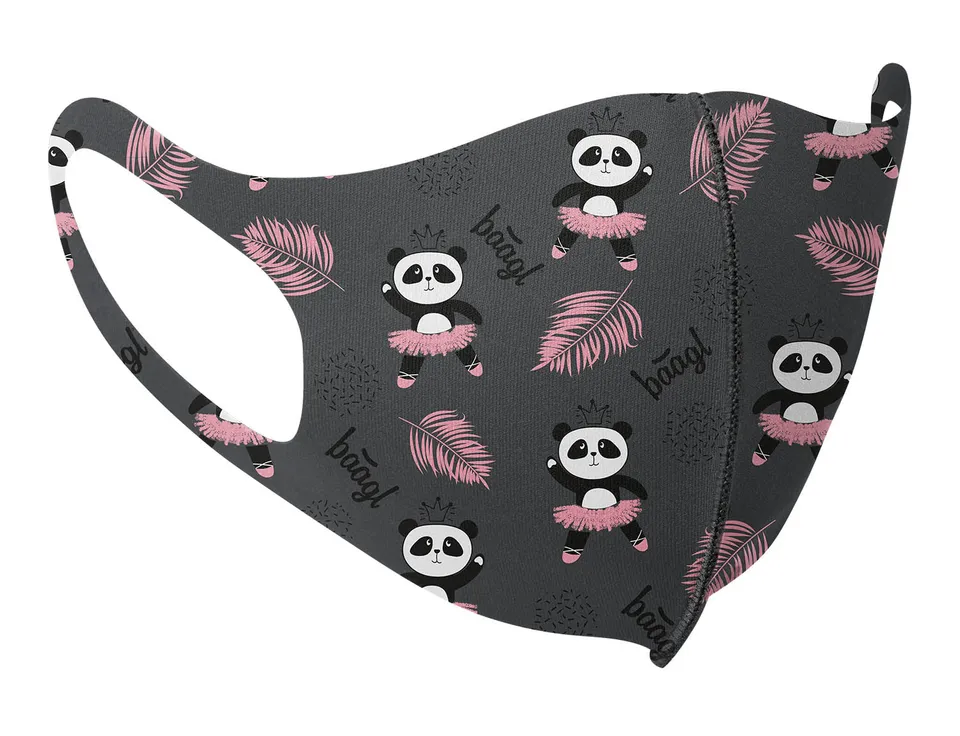 baagl-panda-masque-tissu-enfant-lavable-microfibre image 1