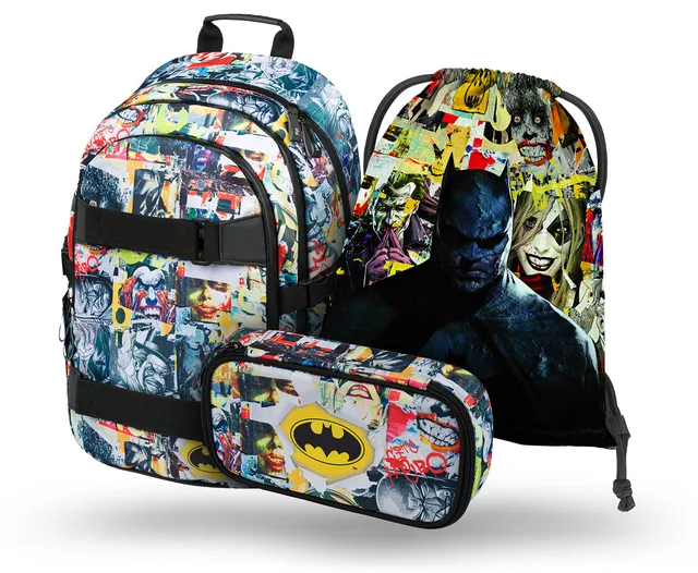 baagl-skate-batman-comics-ensemble-scolaire-3-pi-ces-ergonomique image 1