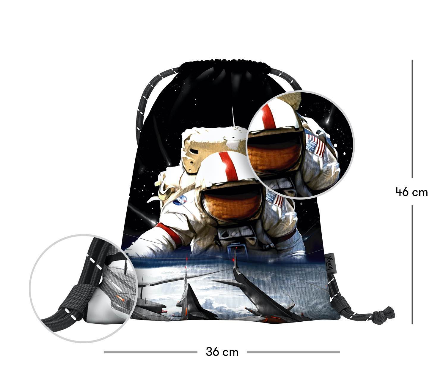 baagl-earth-cosmonaut-sac-gym-enfant-lavable image 3