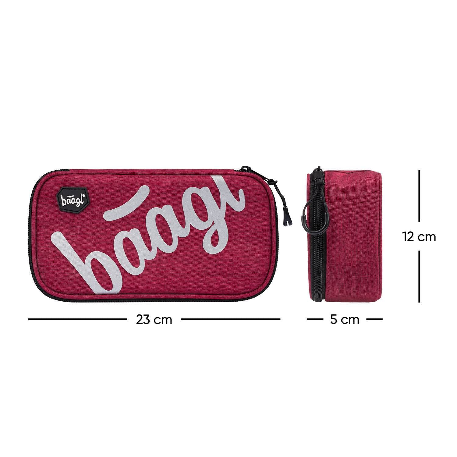 baagl-etui-logo-bordeaux-trousse-scolaire-double-rabat image 4