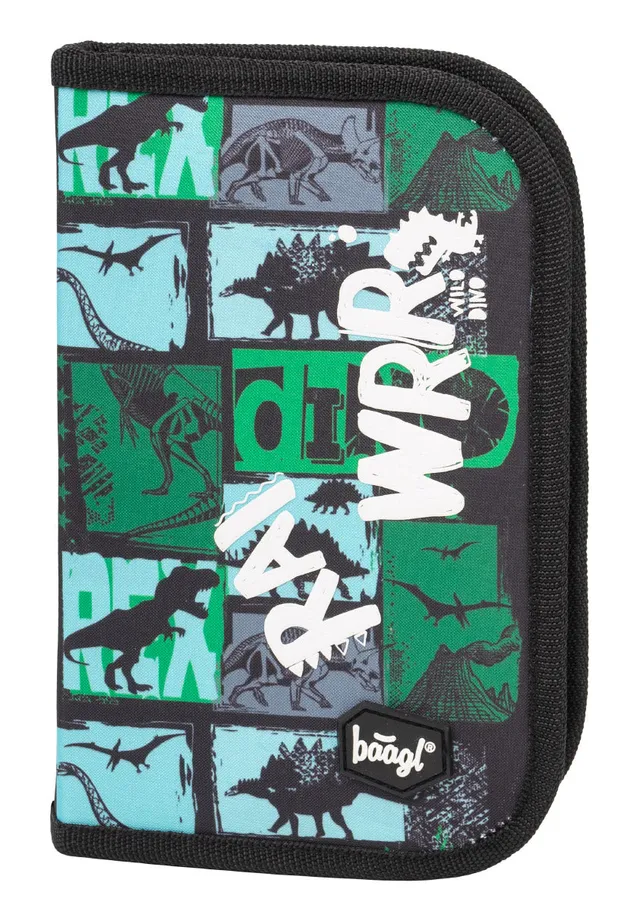 baagl-dino-trousse-scolaire-classique-1-compartiment-zip image 1