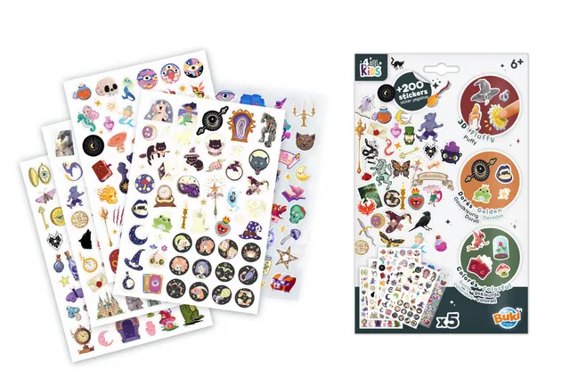 buki-fantastique-pochette-stickers-200-dor-s-fluffy-d-s-6-ans image 1