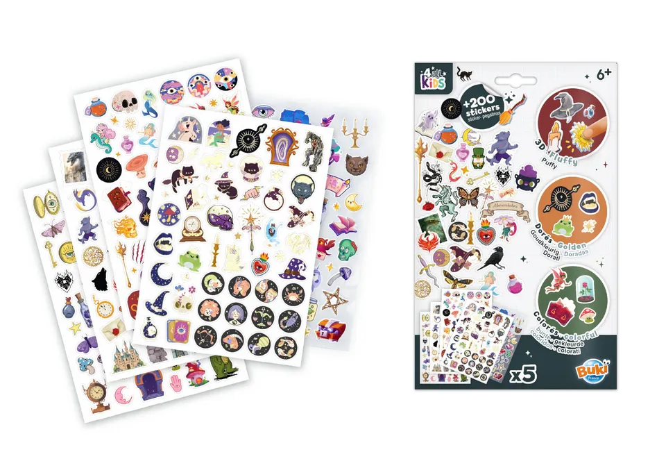 buki-fantastique-pochette-stickers-200-dor-s-fluffy-d-s-6-ans image 1