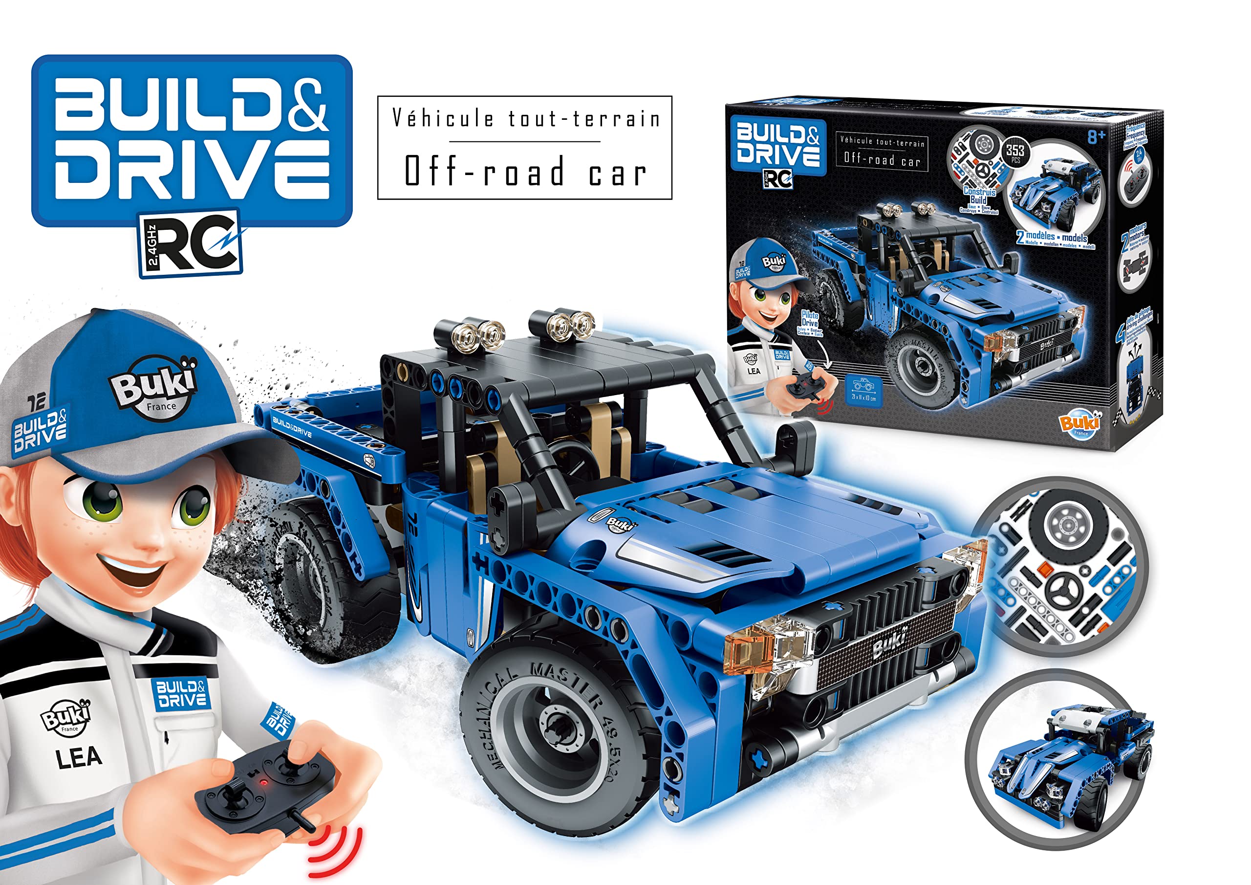 buki-8019-4x4-rc-voiture-radiocommand-e-construire-353-pi-ces image 8