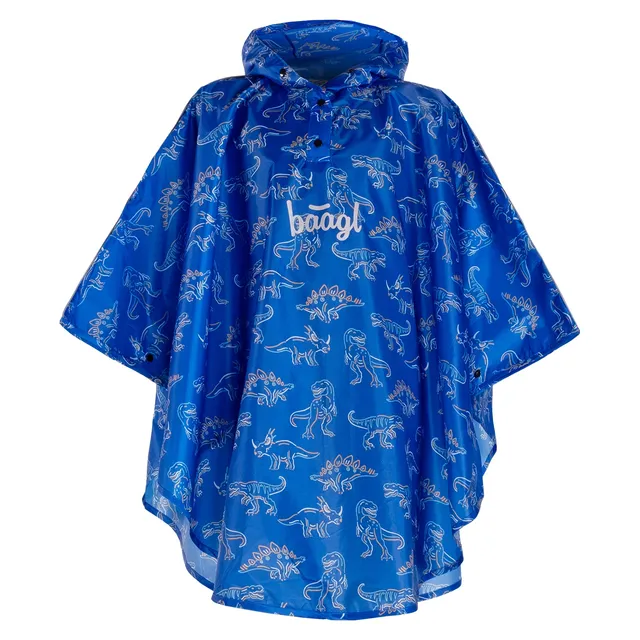 baagl-dino-poncho-pluie-xs-90-110-cm-avec-capuche image 1