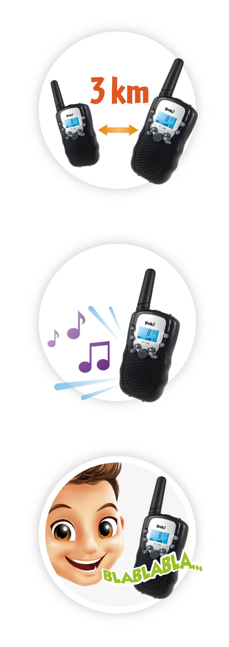 buki-tw01-talkie-walkie-enfant-3-km-8-canaux-avec-lampe-d-s-8-ans image 5