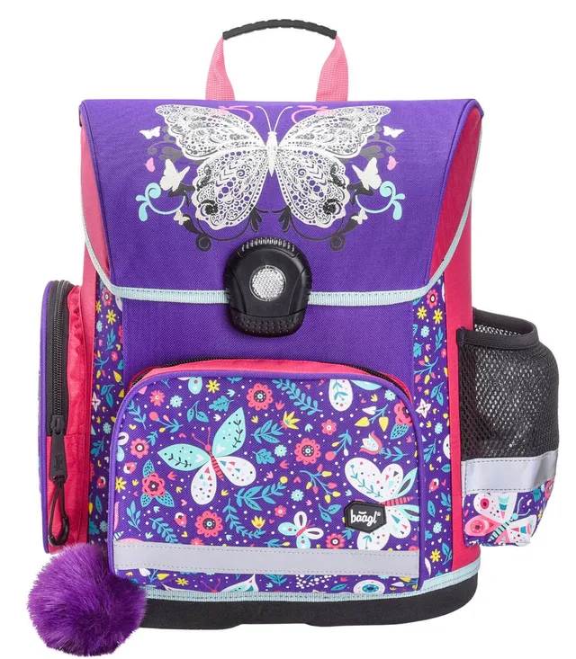 baagl-classic-butterfly-cartable-cp-fille-18-l image 1