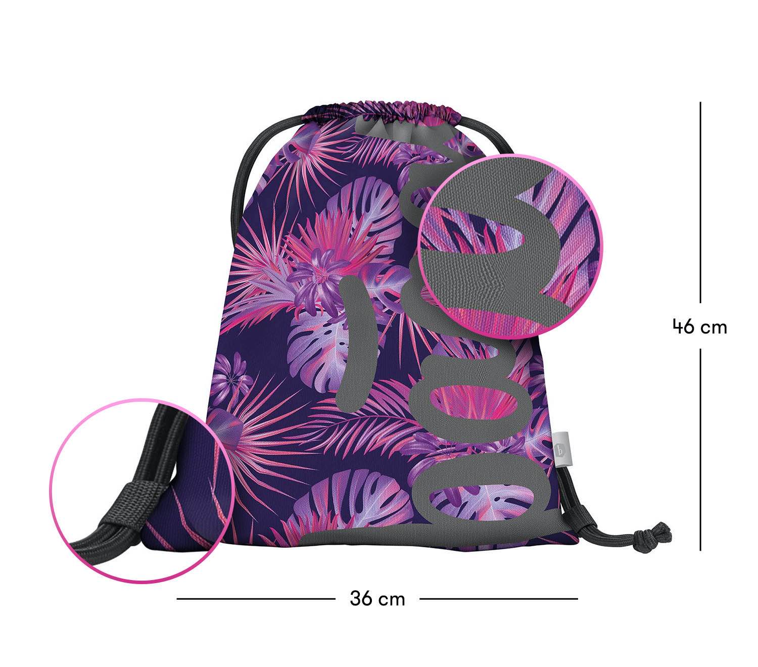 baagl-skate-violet-sac-gym-phosphorescent-enfant image 3