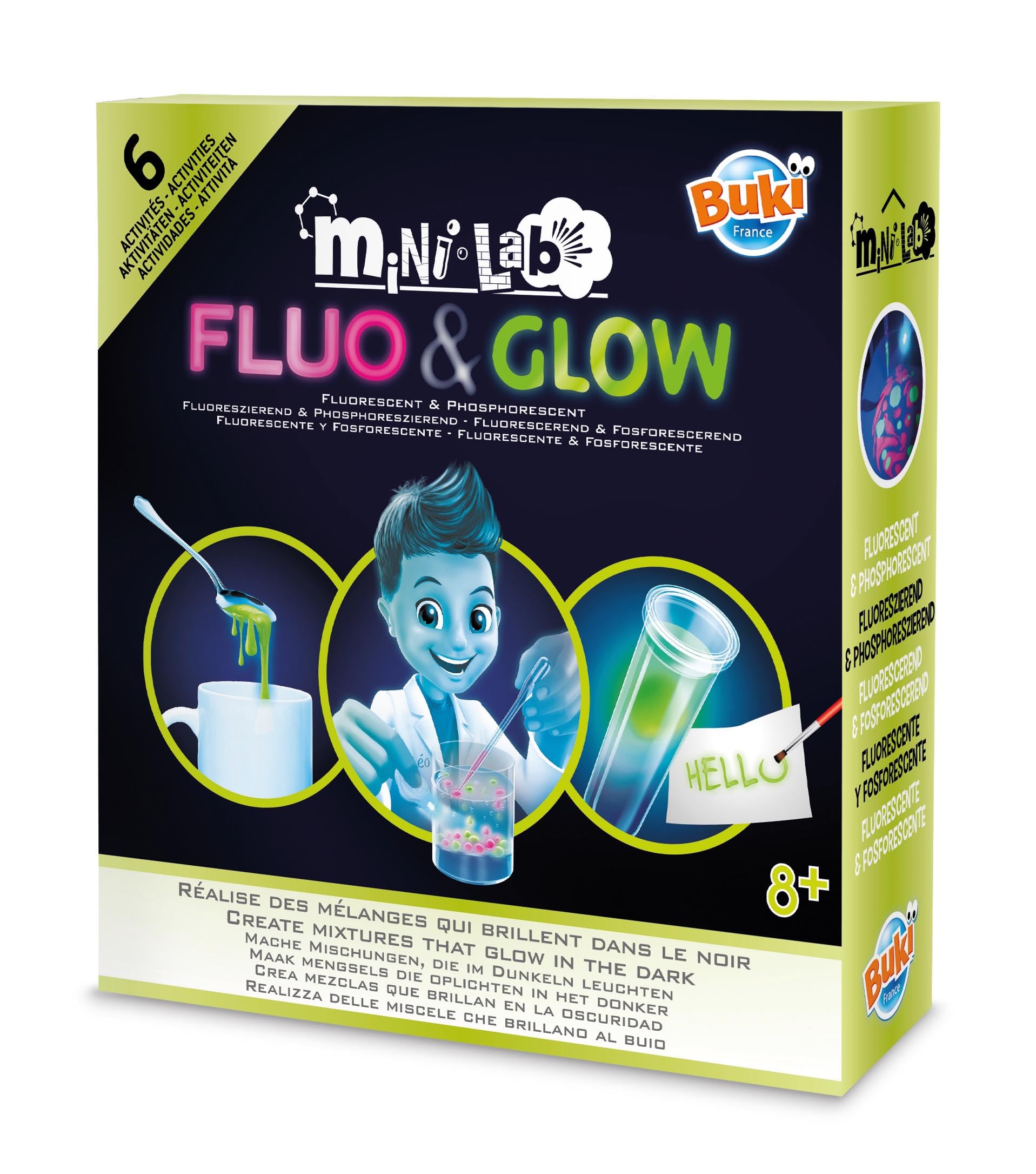 buki-science-mini-lab-3011-fluo-glow-kit-science-slime-8-ans image 1