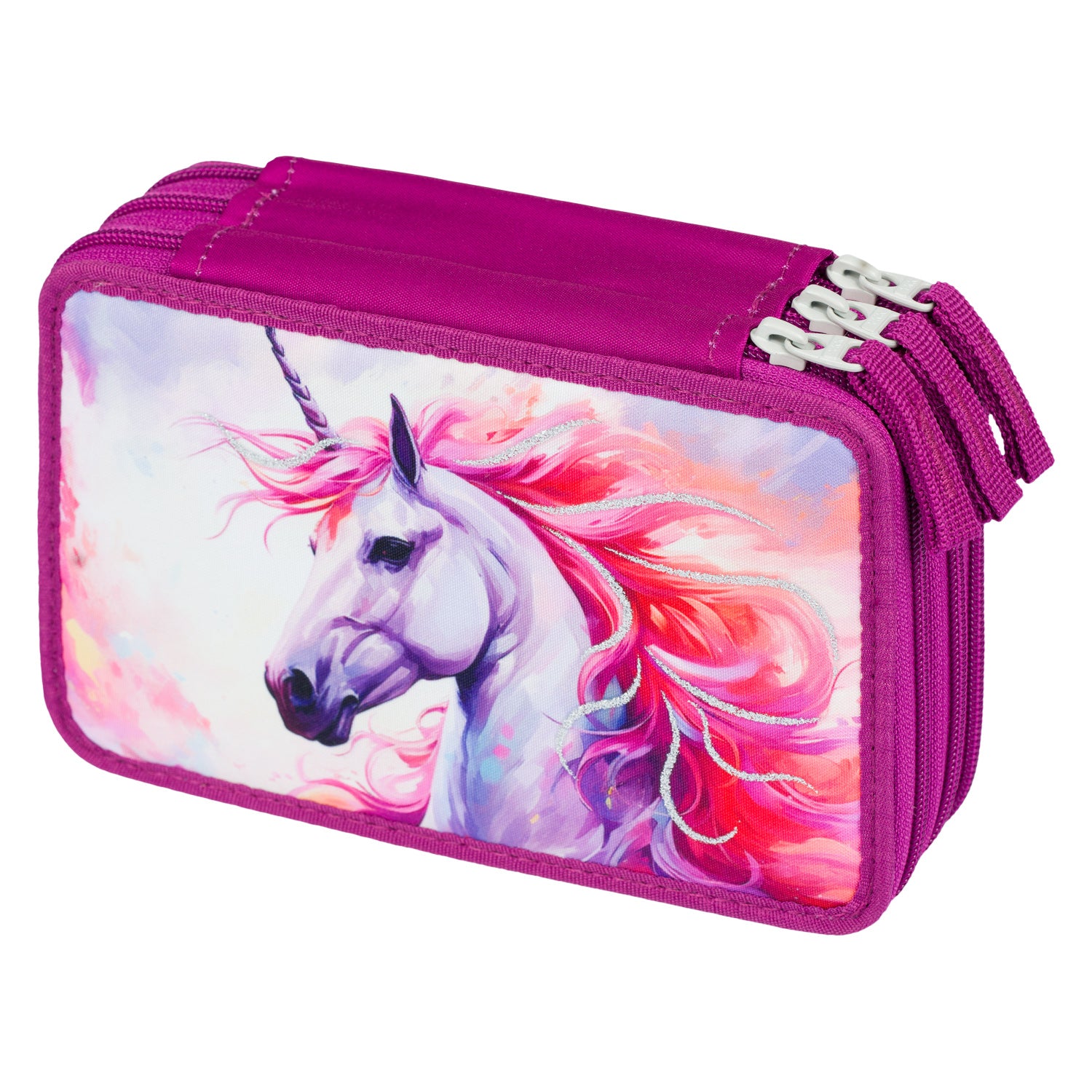 baagl-royal-unicorn-trousse-3-compartiments-licorne-vide image 1