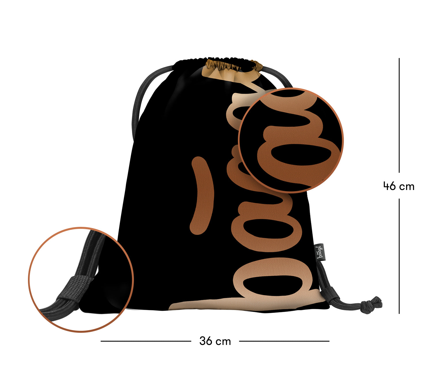 baagl-metallic-bronze-sac-gym-enfant-bronze-m-tallis image 3