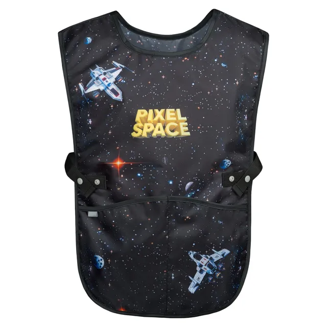 baagl-pixel-space-tablier-enfant-cole-2-poches image 1