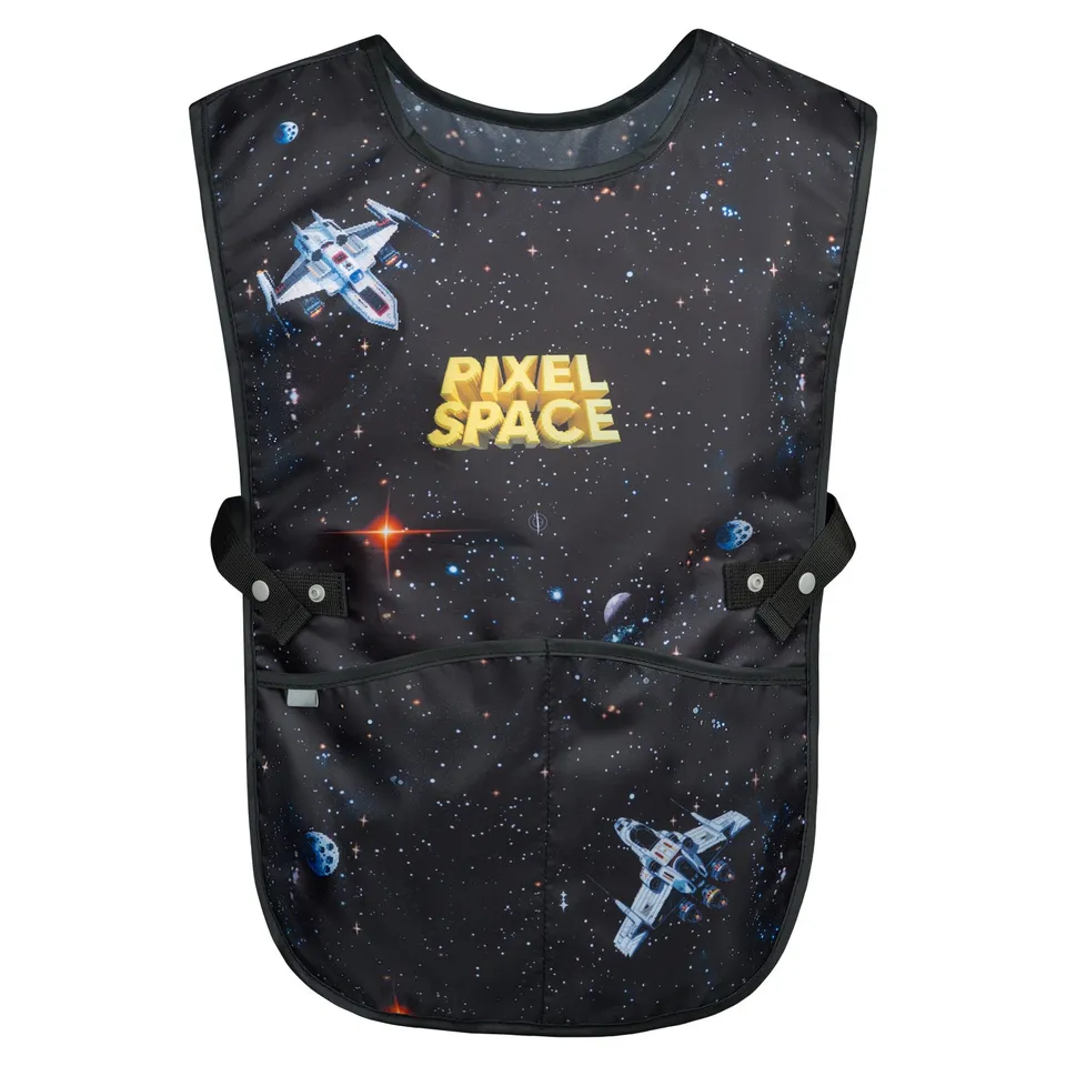 baagl-pixel-space-tablier-enfant-cole-2-poches image 1