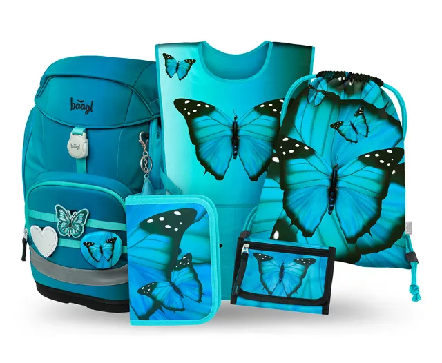 baagl-airy-plus-butterfly-ii-cartable-fille-papillon image 1