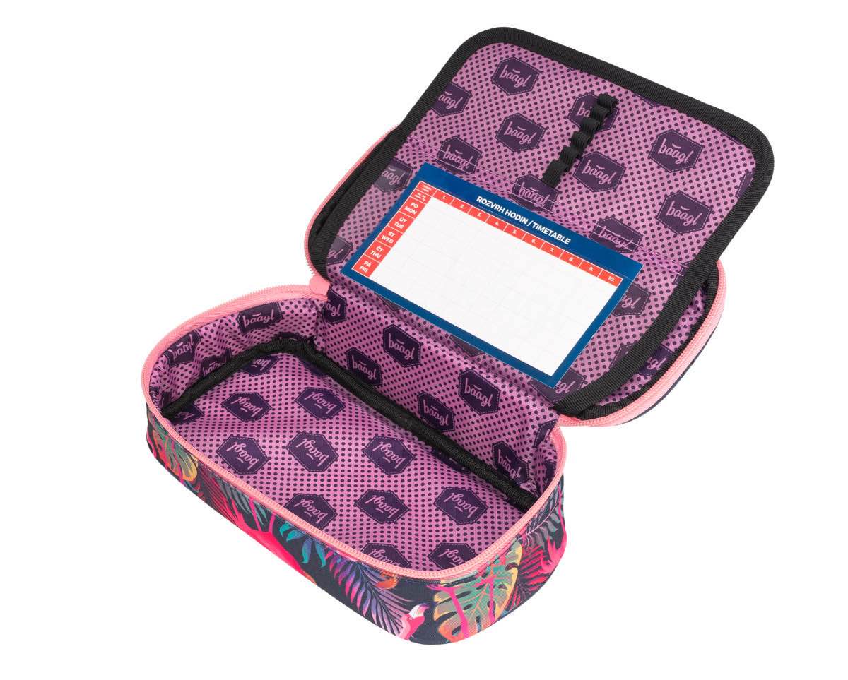 baagl-flamingo-trousse-scolaire-rigide-emploi-du-temps image 2